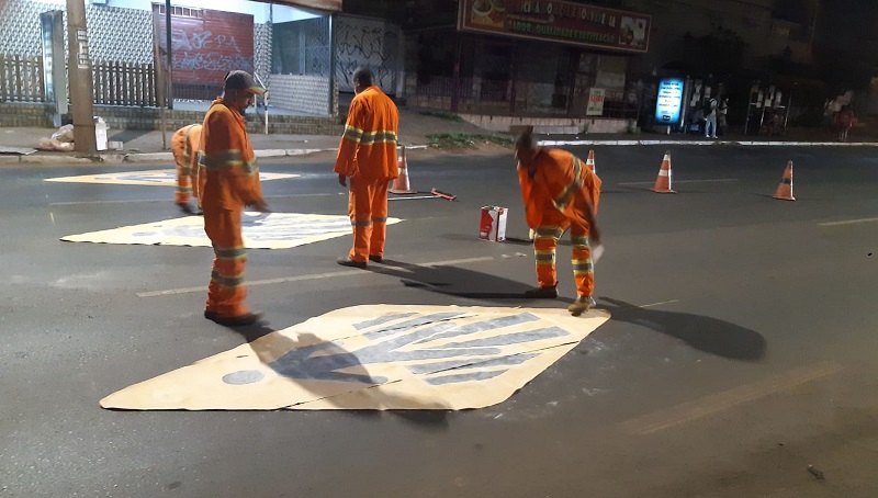 Vias do DF terão nova sinalização horizontal nas adjacências das faixas de pedestres-RADAR-DF