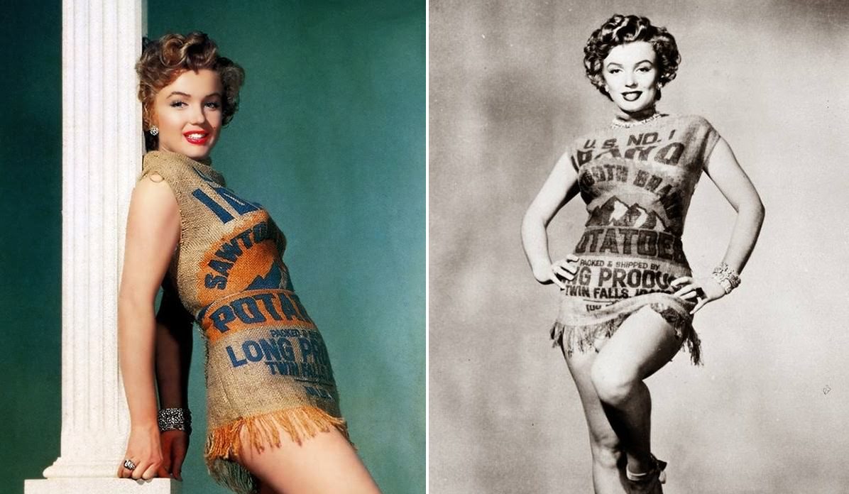 Marilyn Monroe veste saco de batatas