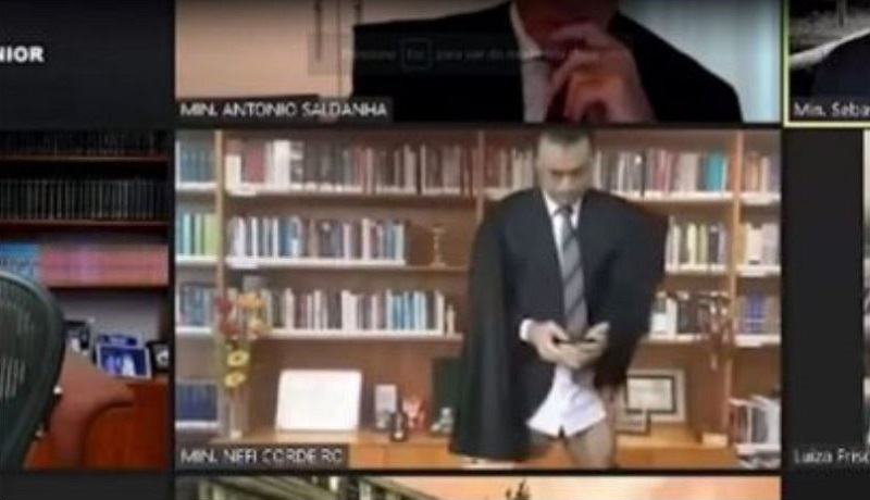 VEJA O VÍDEO Ministro do STJ é flagrado sem calças durante julgamento virtual-RADAR-DF