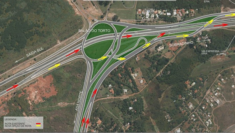 Com essa nova dinâmica, a via marginal da Ligação Torto-Colorado passa a ser exclusiva para veículos leves, que facilitará o acesso às regiões dos condomínios, à Sobradinho II e à Fercal (DF-150).