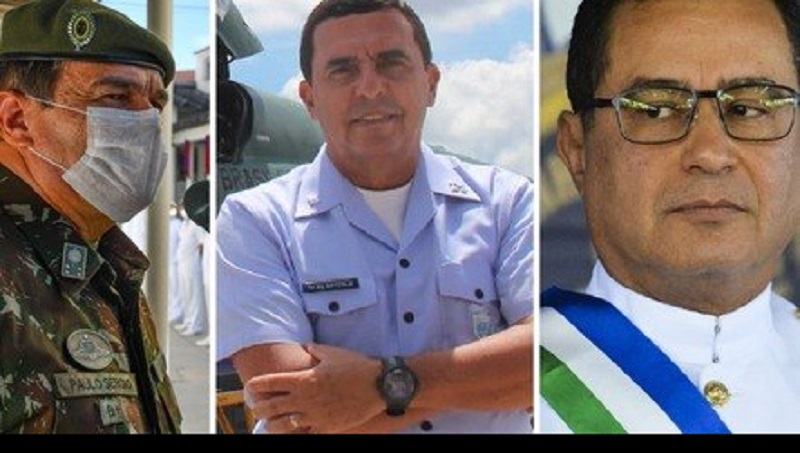 Os comandantes das Forças Armadas, Paulo Sérgio (Exército), Baptista Júnior (FAB) e Almir Garnier Santos (Marinha), além do ministro da Defesa reagiram contra ilações generalizadas feitas por Aziz