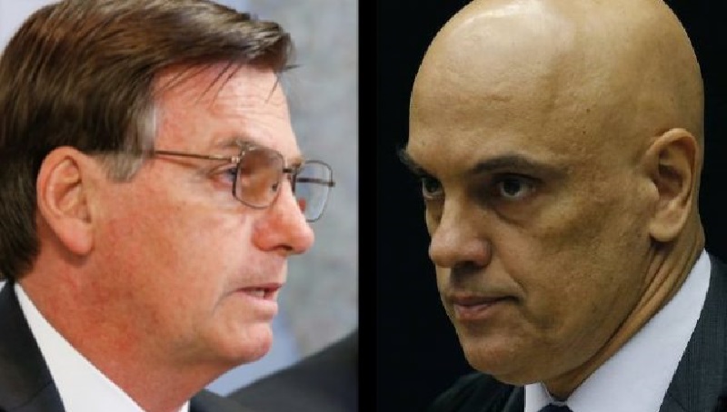 Bolsonaro acusa o ministro do STF, Alexandre de Moraes  de ruir com os pilares do Estado Democrático de Direito  