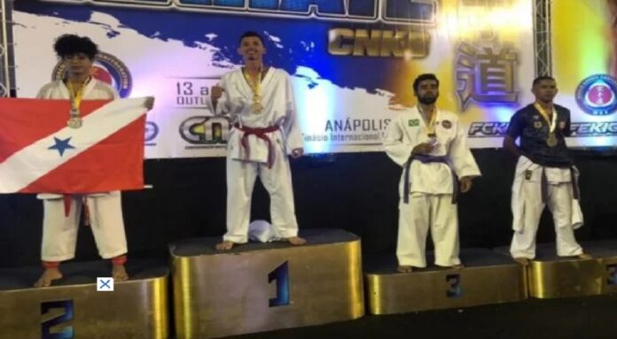 gari do df é medalhista de ouro em campeonato brasileiro de karatê