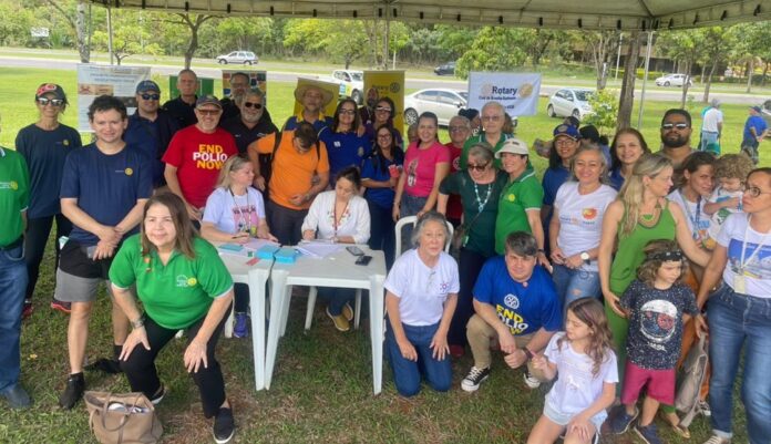 conscientização de combate a pólio no eixão foi positivo, avaliam rotarianos