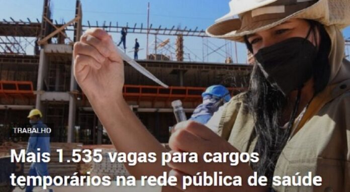secretaria de saúde do df oferece vagas para cargos temporários; veja!