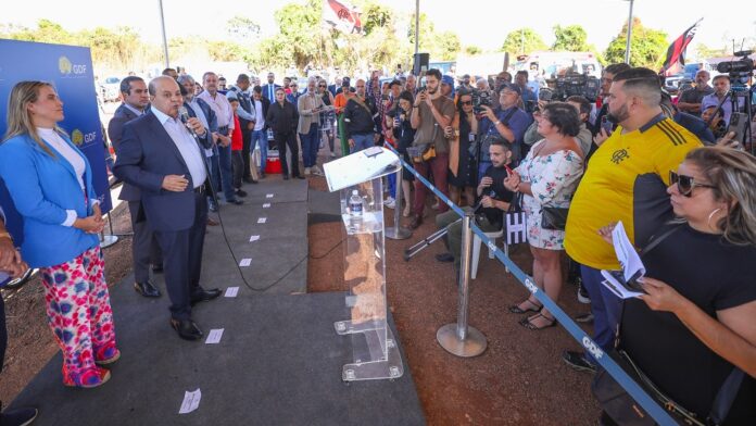 Durante o discurso, o chefe do executivo local falou sobre a transformação da região, por meio das obras do GDF.