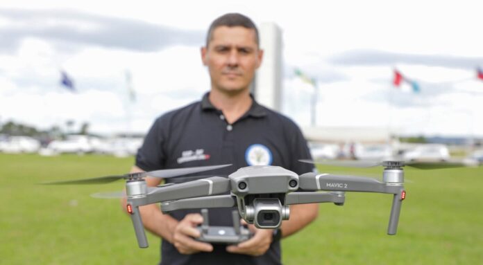 Drones reforçam policiamento de blocos durante o Carnaval