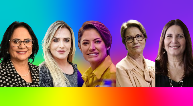 Damares Alves, Celina Leão, Michele Bolsonaro, Tereza Cristina e Bia Kicis lideraram uma marcha conservadora no Brasil, defendendo os valores 