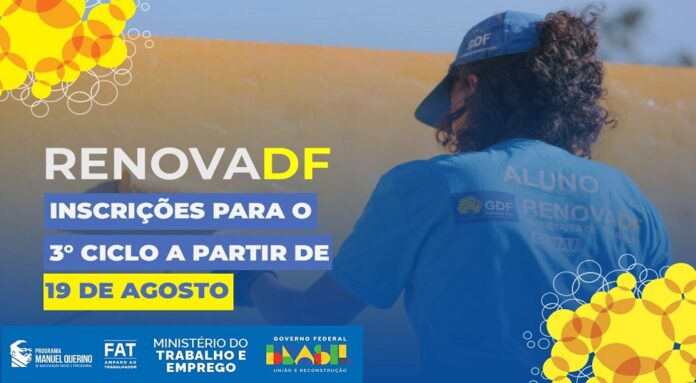 Inscrições para o 3° ciclo do RenovaDF começam na segunda-feira (19)