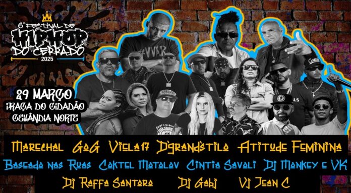 Hip Hop do Cerrado celebra 6ª edição com atrações gratuitas em Ceilândia