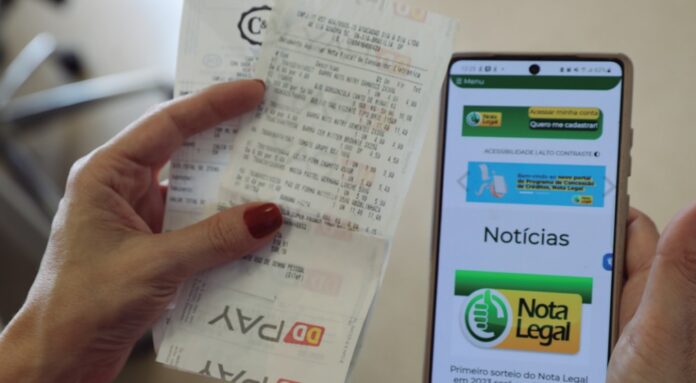 Indique sua conta bancária para receber créditos em dinheiro do Nota Legal