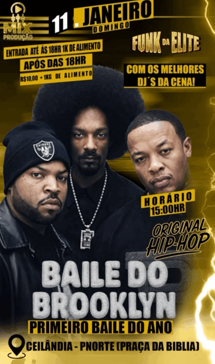Baile do Brooklyn agita Ceilândia neste domingo (11)