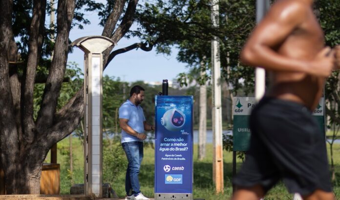 Pontos de hidratação começam a ser instalados em parques de Brasília