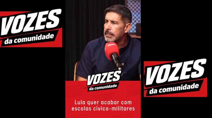 Durante o programa Vozes da Comunidade, o distrital conservador criticou Lula e saiu em defesa das escolas cívico-militares do DF. 