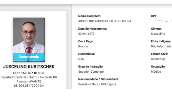 Juscelino Kubitschek de Oliveira, médico mineiro de Itajubá e morador do Sudoeste, disputa vaga na Câmara pelo Avante. O nome remete ao fundador de Brasília e revive a força dos homônimos nas urnas.